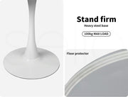 Levede Dining Table Kitchen 4 Person Marble Tulip Coffee Round Metal Base 80cm