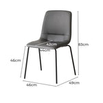 Levede Stackable Dining Chairs Kitchen Lounge Chair PU Leather Grey Set of 4
