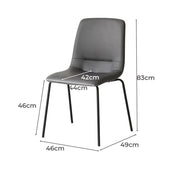 Levede Stackable Dining Chairs Kitchen Lounge Chair PU Leather Grey Set of 4