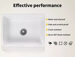 Granite Kitchen Sink Laundry Stone Sinks Undermount Single Bowl 59cmx45cm White