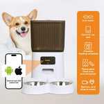 Pawz 5L Automatic Pet Feeder Dog Cat Auto Smart Food Dispenser Timer Feed 2 Bowl