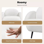 Levede Armchair Boucle Sherpa Couch Lounge Chair  Fleece Single Sofa 25cm Padded