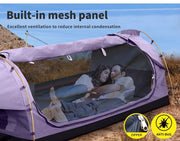 Mountview Double King Single Swag Camping Swags Canvas Dome Tent Free Standing