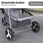 Pawz Large Pet Stroller Dog Cat Carrier Travel Pushchair Foldable Pram 3 Wheels