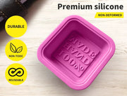 Soap Moulds Silicone 3D Shaped Mold DIY Handmade Tools Square Ellipse 50Pcs