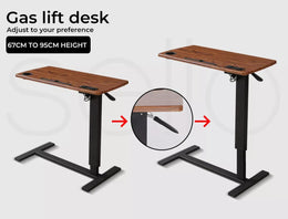 Levede Mobile Standing Desk Foldable Bed Side Table Gas Lift Stand Computer
