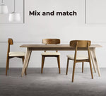Levede 2x Dining Chairs Kitchen Chair PU Leather Rubberwood Frame Cafe Lounge