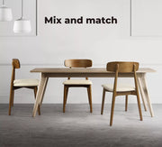 Levede 2x Dining Chairs Kitchen Chair PU Leather Rubberwood Frame Cafe Lounge