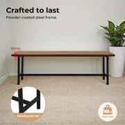 Levede 1XDining Chairs Bench Chair 2-3 Seater MDF Kitchen Garden Patio 140cm