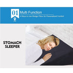 Cool Gel Memory Foam Bed Wedge Pillow Cushion Neck Back Support Sleep with Cover