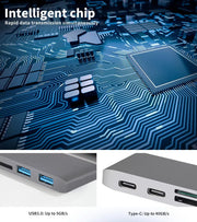 USB 3.0 Type-C HUB 6 Port Powered Adapter High Speed Splitter for Macbook pro