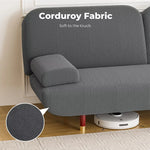 Levede Convertible Sofa Bed Lounge Couch Charging Station 3-Seater Side Table