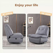 Levede Electric Chair Recliner Swivel Lazy Sofa Armchair Lounge USB Charge Grey