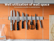 Toque Magnetic Knife Holder Rack Stainless Steel Self-adhesive Tool Storage 40cm