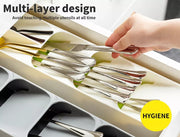 Kitchen Drawer Organiser Cutlery Tray Insert Cabinet Utensil Storage Box Holder