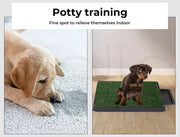 Pawz Indoor Dog Pet Grass Potty Training Portable Toilet Pad Tray Turf Mat Large