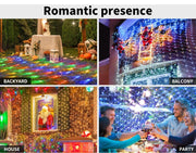 Emitto LED String Fairy Lights Net Mesh Curtain Wedding Party Xmas Decor Outdoor
