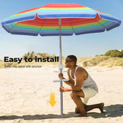 Centra 2.2M Outdoor Beach Umbrella Tilting Patio Tropical Shelter Parasol
