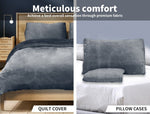 Quilt Cover Set Doona Duvet Teddy Bear Fleece Thermal Winter Pillowcase Double