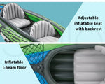 Intex Inflatable Kayak Boat K2 Sports Challenger 2 Seat Person Floating Oar Lake