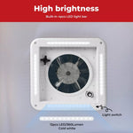 Manan Caravan Roof Vent Shower Hatch Air Exhaust Fan LED Light Camper Trailer