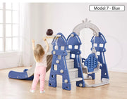 Kids Slide Swing Basketball Ring Hoop Activity Center Toddlers Play Set Outdoor