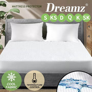 Dreamz Cooling Mattress Protector Fitted Sheet Cover Waterproof Queen King