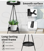 Levede Plant Stand 2 Tiers Outdoor Indoor Metal Flower Pots Rack Garden Shelf