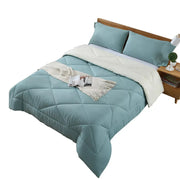 Microfibre Reversible Quilt Duvet Doona Cover Set Double/Queen/Super/King Size.