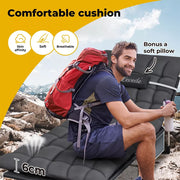 Levede Folding Camping Bed Camping Cot Adjustable Backrest Home Office Outdoor