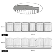 Pawz 6 Panels Pet Dog Playpen Puppy Exercise Cage Metal Enclosure Fence Foldable
