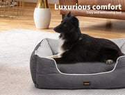 Pawz Dog Calming Beds Cat Pet Cushion Removable Washable Cover Extra Large Grey