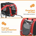 Pawz Pet Bike Trailer Foldable Pet Stroller Outdoor Cycling With Sunroof Large