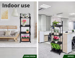 Levede Plant Stand 4 Tiers Outdoor Indoor Metal Flower Pots Rack Garden Shelf