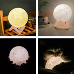 Dimmable 3D Magical Moon Lamp USB LED Night Light Moonlight Touch Sensor Lamp au