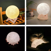 Dimmable 3D Magical Moon Lamp USB LED Night Light Moonlight Touch Sensor Lamp au