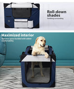 Pawz Pet Soft Crate Dog Cat Carrier Travel Cage Folding Kennel Metal Frame Large