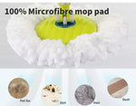 Cleanflo Spin Mop Bucket Set 360° Stainless Steel Rotating Wet Dry  Microfiber