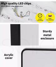 Emitto Ultra-Thin 5CM LED Ceiling Down Light Surface Mount Living Room Black 18W
