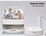 Makeup Organizer Case Drawer Portable Cosmetic Jewellery Storage Box White