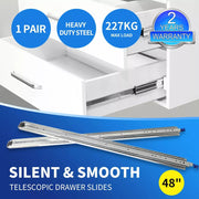 Drawer Slides/ Runners Locking Heavy Duty Undermount Ball Bearing Soft Close 48
