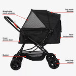 Pawz Pet Stroller Pram Dog Carrier Foldable Trailer Strollers 4 Wheels Large