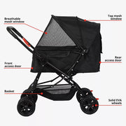 Pawz Pet Stroller Pram Dog Carrier Foldable Trailer Strollers 4 Wheels Large