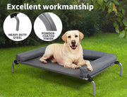 Pawz Elevated Pet Bed Raised Sofa Bolster Dog Cat Trampoline Hammock Grey Large