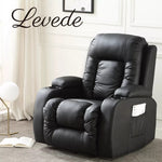 Levede Electric Massage Chairs Reclining Full Body Leather Lounge Sofa Heated