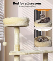 Pawz 130cm Cat Tree Toy Scratching Post Board Scratcher Tower Condo Wooden House