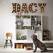 Metal Number/Alphabet LED Letter Lights Light Up Standing Hanging Marquee Decor