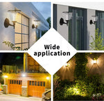 Emitto Solar LED Wall Lights Outdoor Garden Pathway Landscape Yard Lamp IP54