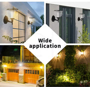 Emitto Solar LED Wall Lights Outdoor Garden Pathway Landscape Yard Lamp IP54