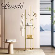 Levede Coat Rack Clothes Stand Hat Clothing Hanger Garment 8 Hook Tree Organizer